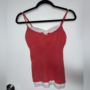 Energie Coral and White Tank Top